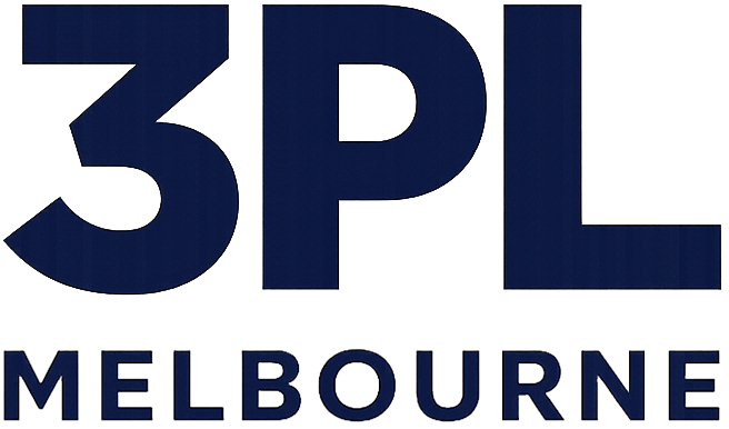 3PL Melbourne logo: bold navy '3PL' on blue, with 'MELBOURNE' text below on blue background