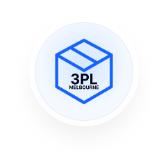 Logo: blue hexagonal icon with a 3D box and the text '3PL Melbourne' inside the hexagon.